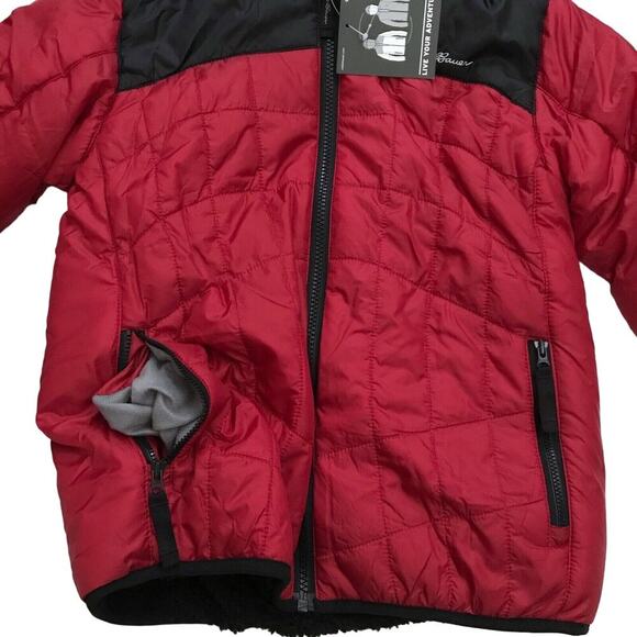 Eddie Bauer NWT Reversible Puffer Jacket Boy XS (5/6) *Pls See Description* - Picture 3 of 12